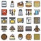 Bakery and baking related filled icon set 4