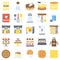 Bakery and baking related flat icon set 4