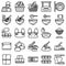 Bakery and baking related line icon set 2