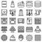 Bakery and baking related line icon set 4