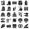 Bakery and baking related solid icon set 3