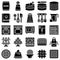 Bakery and baking related solid icon set 4