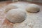 Bakery, bread dough balls, sustainable world food