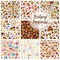 Bakery bread, pastry, patisserie sweets patterns