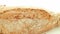 Bakery bread on white background closeup