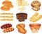 Bakery breads set