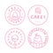 Bakery, cake cafe badges.