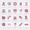 Bakery, confectionery line icons. Sweet shop product - cake, croissant, muffin, pastry, cupcake, pie Food thin linear