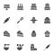 Bakery, cooking vector icons set