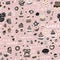 Bakery Doodle seamless pattern: Dessert Muffins, Cupcakes, Pastries, and Cakes.