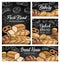 Bakery fresh bread sketch vector banners