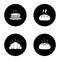 Bakery glyph icons set