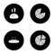 Bakery glyph icons set