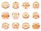 Bakery gold badge icon fashion modern style wheat vector retro food label design element isolated.