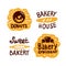 Bakery house shop logo food vector