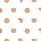 Bakery icons seamless vector pattern. Bakery shop branding background for banners, wrap paper and packaging.