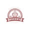 Bakery king stamp logo badge vintage style circle