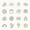 Bakery line icons