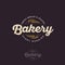 The bakery logo with spikelet. Bread and baking emblem.