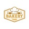 Bakery logo template, vector illustration. Bakery shop emblem, vintage retro style