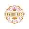 Bakery logo template, vector illustration. Bakery shop emblem, vintage retro style