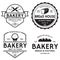 Bakery logotypes set. Bakery vintage design elements, logos, badges, labels, icons and objects. Bread house