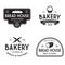 Bakery logotypes set. Bakery vintage design elements, logos, badges, labels, icons and objects. Bread house