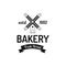 Bakery mill badge logo icon modern flat style vector.