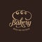 Bakery ornate logotype template calligraphy. Vector vintage illustration.