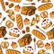 Bakery and pastry seamless background