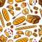 Bakery and patisserie seamless background