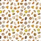 Bakery products. Fast food. Patty pattern color