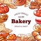 Bakery products, fresh and tasty bread background