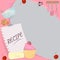 Bakery recipe template with paper note