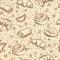 Bakery seamless pattern, pastries