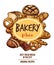 Bakery shop banner with bread and pastry product