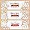 Bakery shop and bread house sketch banners set