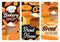 Bakery shop bread and pastry food banners