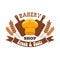 Bakery shop emblem. Fresh and tasty bread loaf