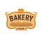 Bakery shop icon, wheat bread baked production