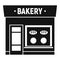 Bakery street shop icon, simple style