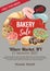 Bakery super sale poster handdrawn