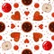 Bakery Sweets and Cookies Seamless Pattern