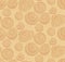 Bakery wrap with cinnamon bun seamless pattern