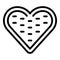 Bakeware heart icon outline vector. Baking kitchenware stuff