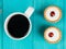 Bakewell Tarts With a Mug of Black Coffee