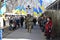 Bakhmut, Ukraine, March 25, 2022. The funeral of a soldier of the Ukrainian army