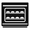 Baking convection oven icon simple vector. Cooking electric stove