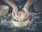 Baking delicious bread using bannetons made of wood