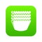 Baking molds icon green vector